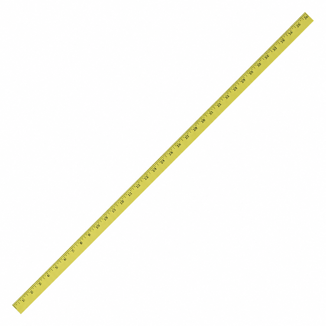 Fluorescent Enameled Wooden Yardstick