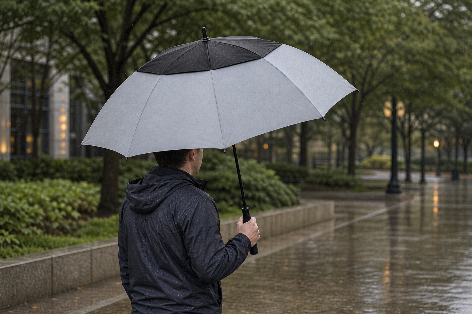 60 in Vented rPET Umbrella with EVA Handle lifestyle