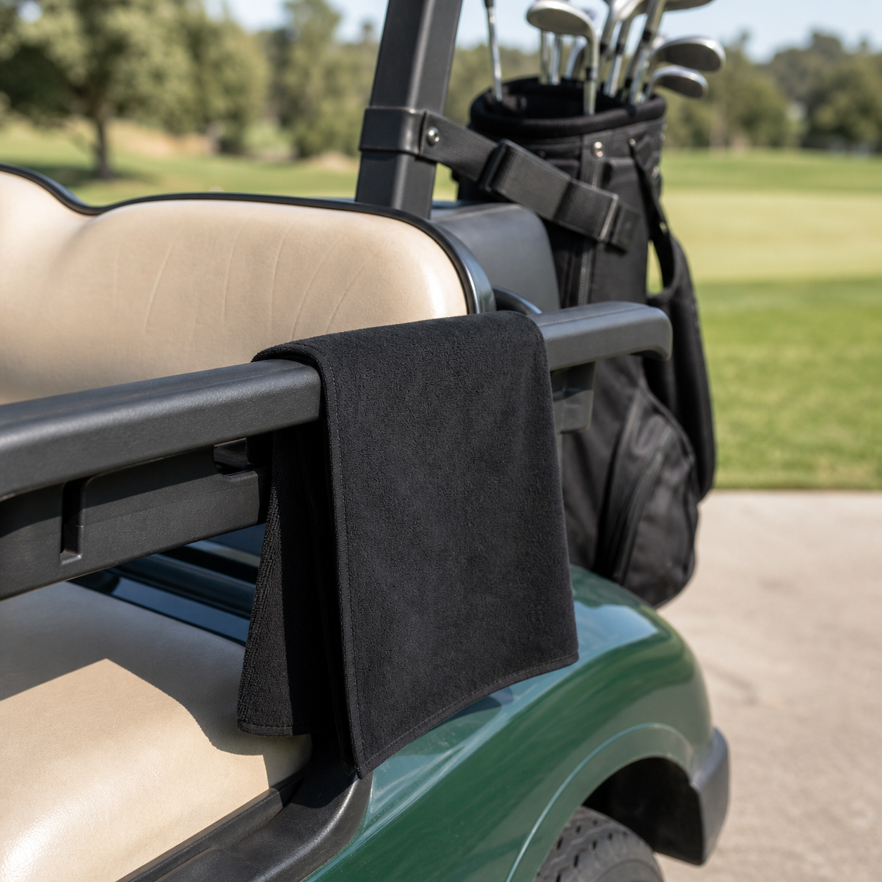 Golf Towel with Corner Grommet lifestyle