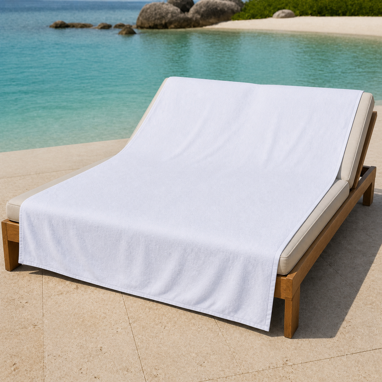 Extra-Wide Beach Towel for Promotions lifestyle