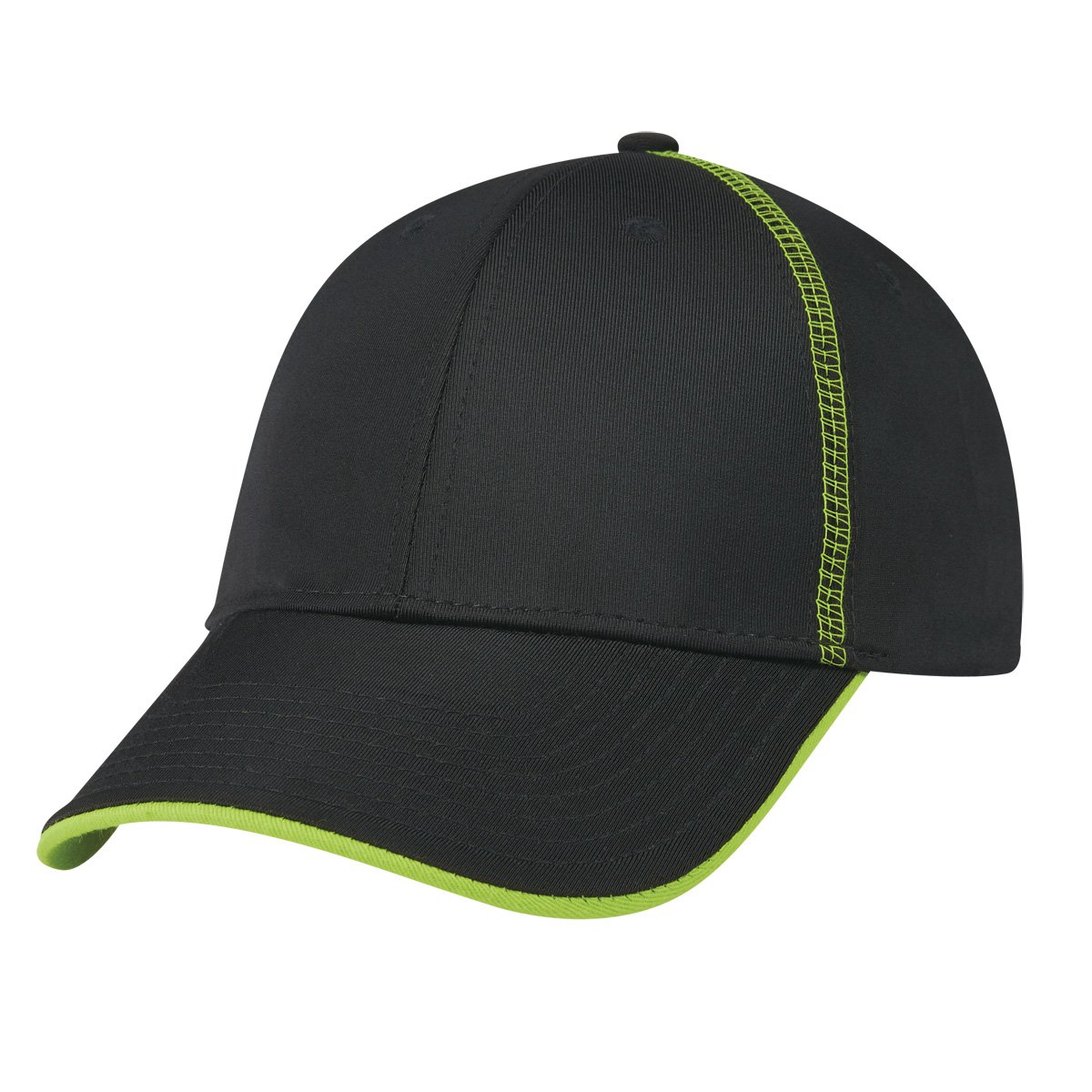 Contrast-Stitch Structured Cap