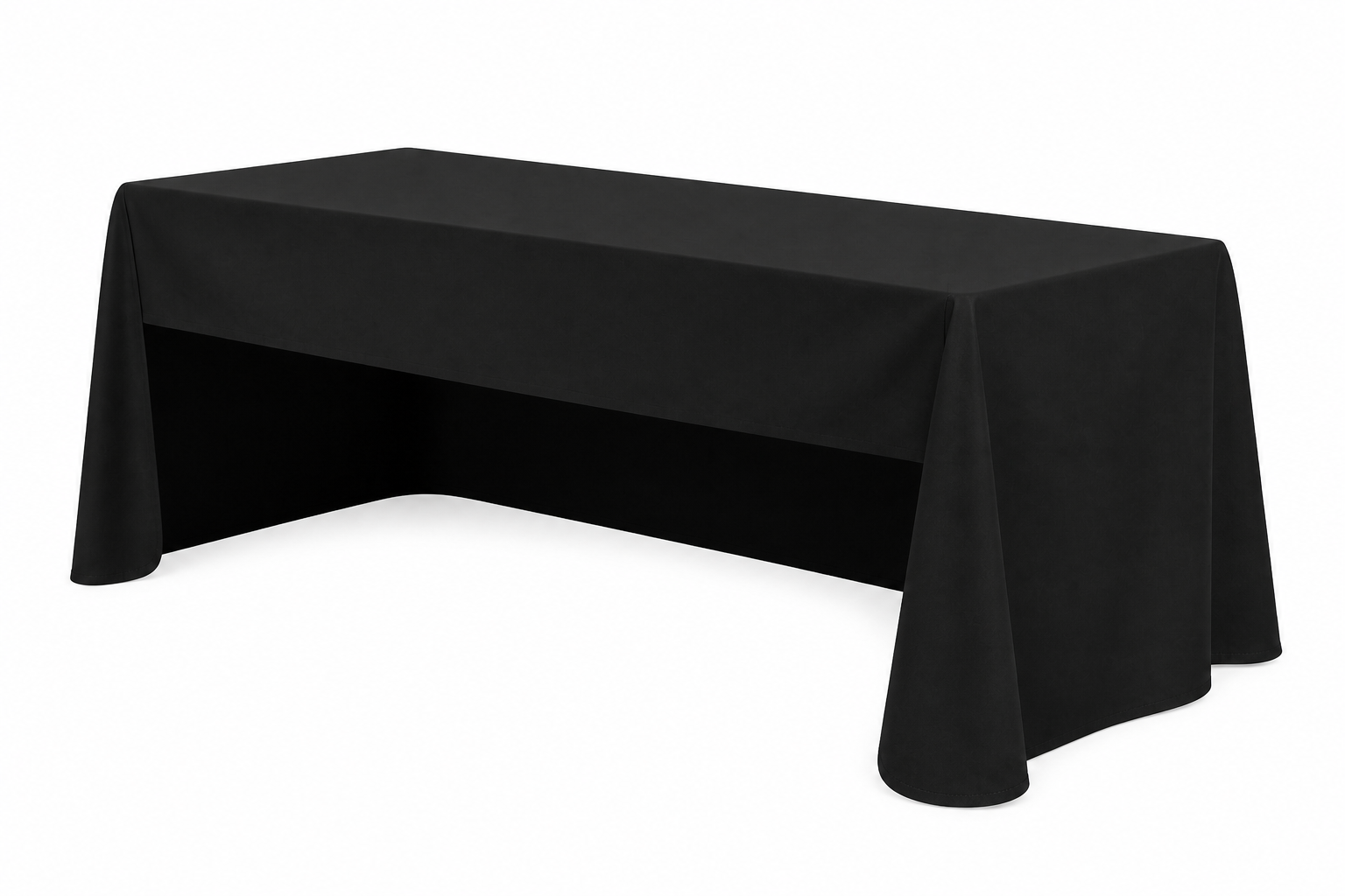 Open-Back 8 ft Table Cover with Three-Side Drape detail_03